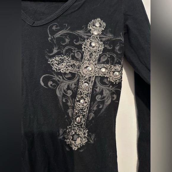 Urban X Hoodie with Silver Cross Design - Picture 3 of 6